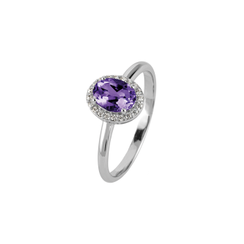 Jacques Lemans - Damen Ring Sterlingsilber mit Amethyst Gr.58 - SE-R116C